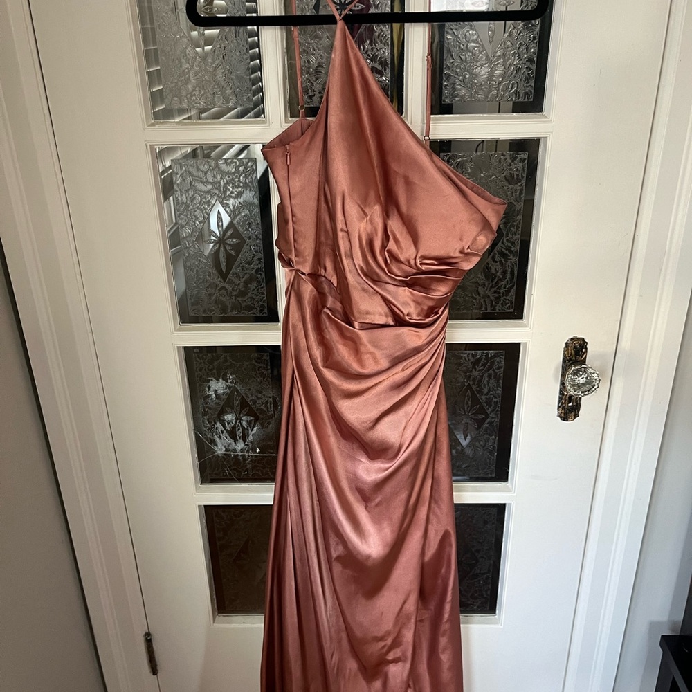 Elegant Satin One-Shoulder Dress